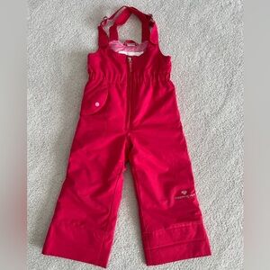 Like new Toddler Girls Obermeyer Snow Bib Snowsuit Pants - dark Pink - size 3​